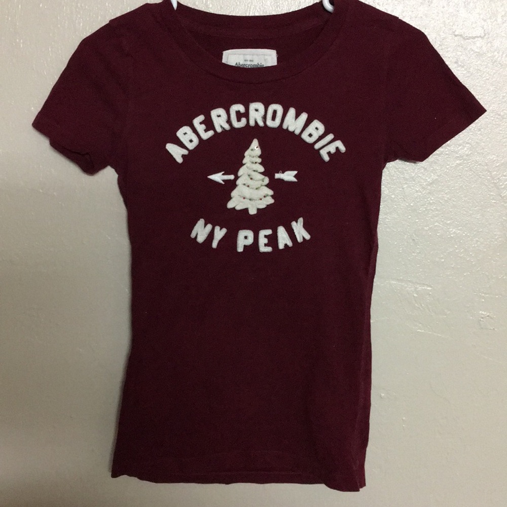 ABERCROMBIE & FITCH Burgundy T-shirt